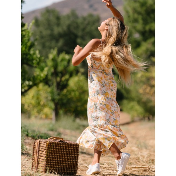 NWT Roxy Palm Shadows Strappy Dress - Picture 2 of 11